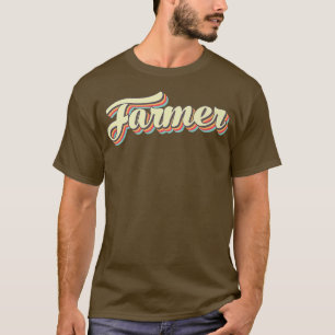 Farmer T Retro Art Baseball Font Vintage T-Shirt