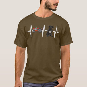 Farmer Tractor Cane Corso Heartbeat Dog Lover T-Shirt