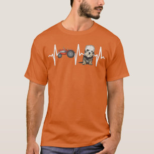 Farmer Tractor Dandie Dinmont Terrier Heartbeat Do T-Shirt