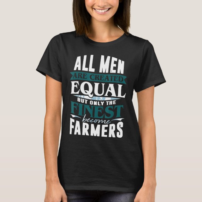 Farmer Tractor Farm Cow Chicken T-Shirt (Front)