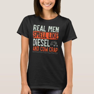 Farmer  Tractor  Farm Rancher  Real Men Smell Like T-Shirt