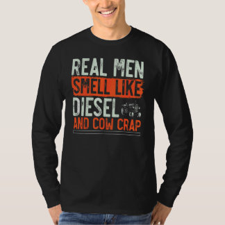 Farmer  Tractor  Farm Rancher  Real Men Smell Like T-Shirt