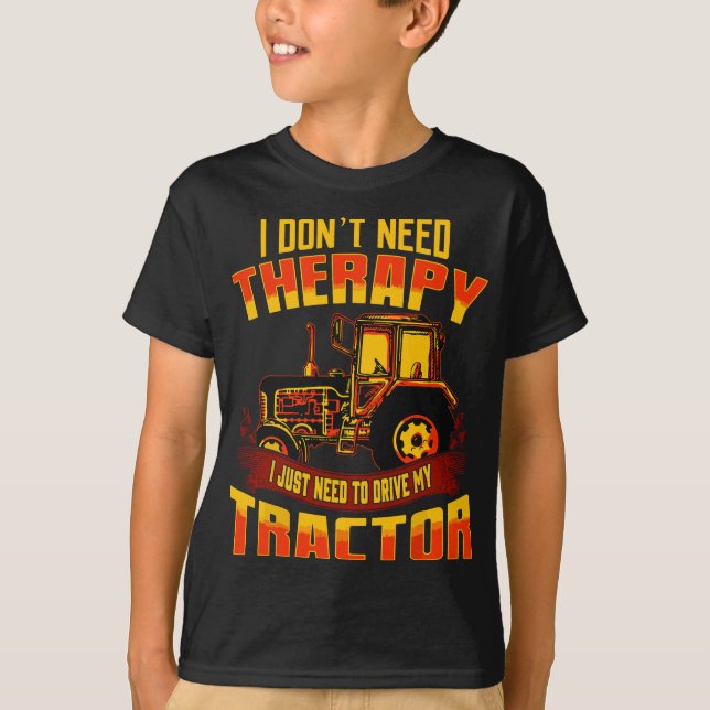 Farmer Tractor Farming Funny Quotes Humour Farm Sa T-Shirt (Front)
