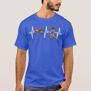 Farmer Tractor Leonberger Heartbeat Dog Lover T-Shirt