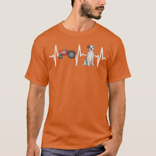 Farmer Tractor Parson Russell Terrier Heartbeat Do T-Shirt
