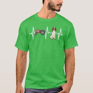 Farmer Tractor Welsh Springer Spaniel Heartbeat Do T-Shirt