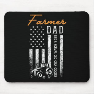 Farmer Tractors Usa American Flag Patriotic Farmin Mouse Mat