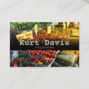 Farmer vegetables sales business card