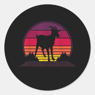 Farmer Vintage Retro Funny Farm Animal Gift Classic Round Sticker