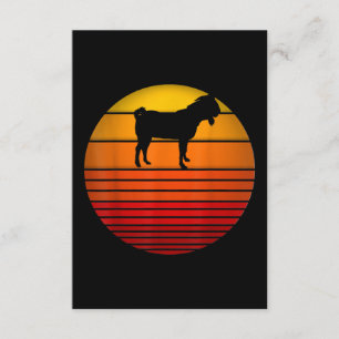 Farmer Vintage Retro Sunset Funny Farm Animal Goat Enclosure Card