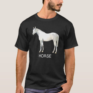 Farmer White Horse Farm Animal T-Shirt
