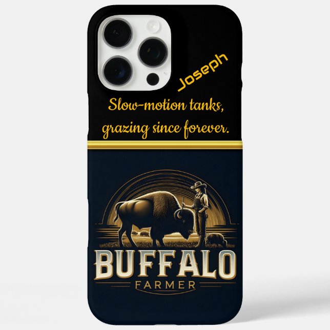 Farmer With Bison Herd at Dusk Case-Mate iPhone Case (Back)