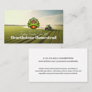 Farmer Working the Field   Agriculture Business Card