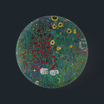 Farmergarden w Sunflower by Klimt, Vintage Flowers 6 Cm Round Badge<br><div class="desc">Farmergarden with Sunflower (1905/06) by Gustav Klimt is a vintage Victorian Era Symbolism fine art floral painting. A nature scene with a variety of flowers and sunflowers in a garden on a farm. About the artist: Gustav Klimt (1862-1918) was an Austrian Symbolist painter and one of the most prominent members...</div>