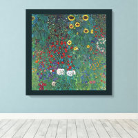 Farmergarden w Sunflower by Klimt, Vintage Flowers