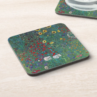 Farmergarden w Sunflower by Klimt, Vintage Flowers Coaster
