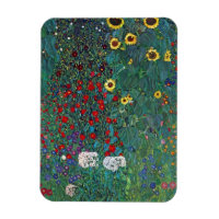 Farmergarden w Sunflower by Klimt, Vintage Flowers