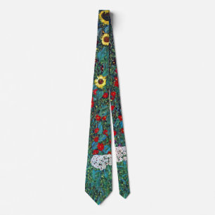Farmergarden w Sunflower by Klimt, Vintage Flowers Tie