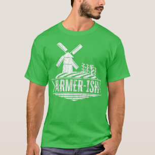 Farmerish Funny Farming Farmer Tractor Animals Gra T-Shirt