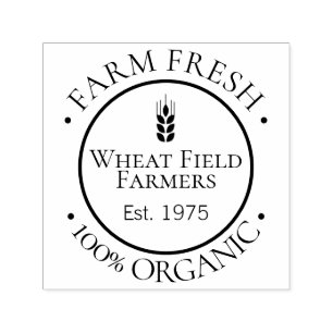 Farmers 100 Percent Organic Food personalised Self-inking Stamp