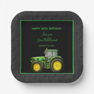 Farmer's 40th Birthday Party Paper Plate