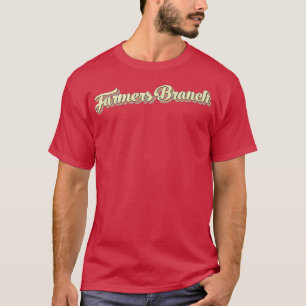 Farmers Branch T Retro Art Baseball Font Vintage T-Shirt