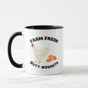 Farmers Chicken Butt Nuggets 11 oz Ceramic Coffee Mug