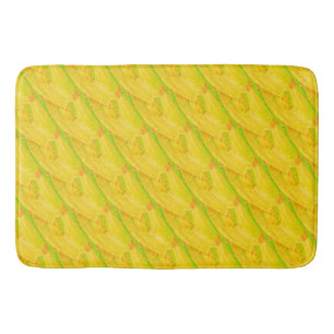 Farmer's Citrus Yellow Botanical Art Bath Mat