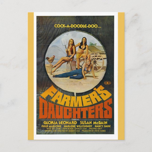 FARMER'S DAUGHTERS POSTCARD (Front)