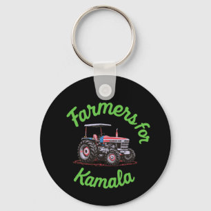 Farmers For Kamala Supporting Harris for President Key Ring