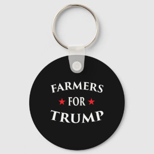 Farmers For Trump Farm Ranch Tractor Fly Over Coun Key Ring
