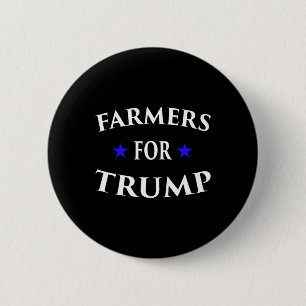 Farmers For Trump Farm Ranch Tractor Heartland Cou 6 Cm Round Badge