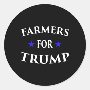 Farmers For Trump Farm Ranch Tractor Heartland Cou Classic Round Sticker