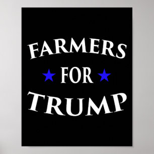Farmers For Trump Farm Ranch Tractor Heartland Cou Poster