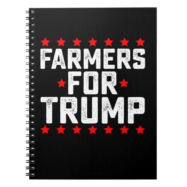 Farmers for Trump Presidential Election Vintage Notebook (Front)