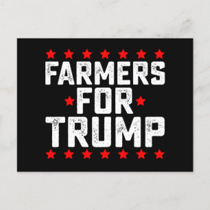 Farmers for Trump Presidential Election Vintage Postcard