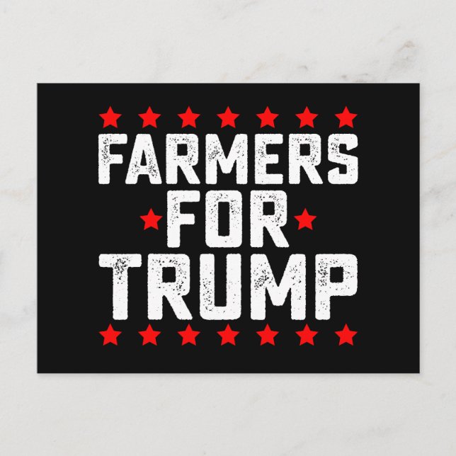 Farmers for Trump Presidential Election Vintage Postcard (Front)