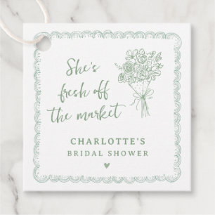 Farmers Fresh off the Market Bridal Shower Favour Tags