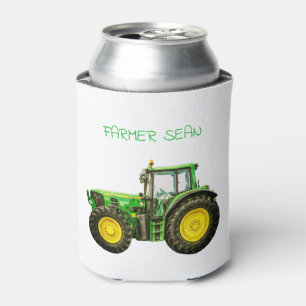 Farmers John Deere Tractor Can Cooler