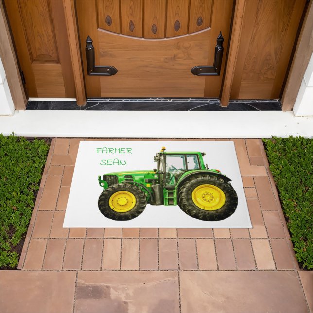 Farmers John Deere Tractor Doormat (Outdoor)