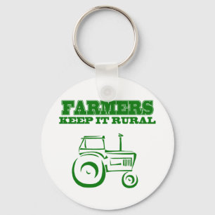 Farmers Keep It Rural Key Ring