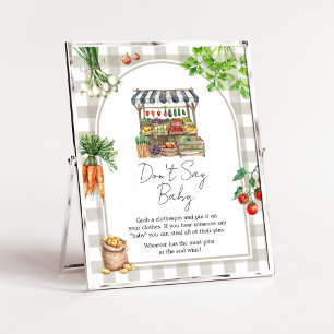 Farmers Locally Grown Shower Diaper Raffle Sign