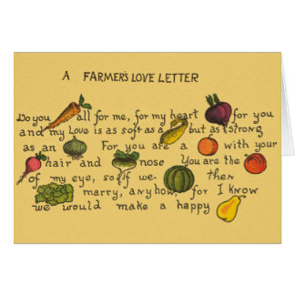 Farmer's Love Letter in Fruits and Vegetables