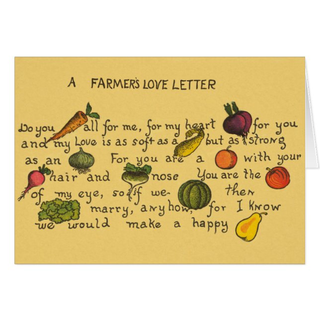 Farmer's Love Letter in Fruits and Vegetables (Front Horizontal)
