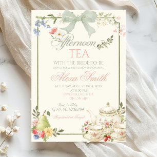 Farmer's Market Afternoon Tea Bridal shower Invitation