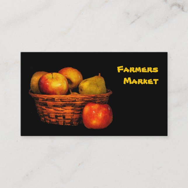Farmers Market Apples and Pears Business Card (Front)