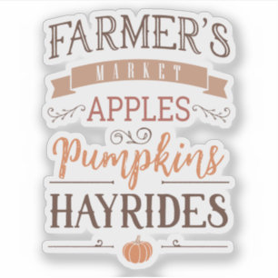 Farmer's Market Apples Pumpkins Hayrides Custom