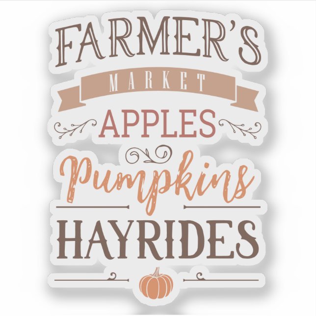 Farmer's Market Apples Pumpkins Hayrides Custom (Front)
