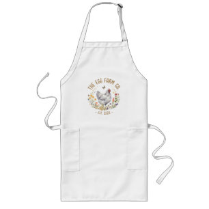 Farmers Market Apron Watercolor Grey Hen Meadow