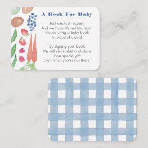 Farmers Market Baby Boy Shower Book Request Enclosure Card